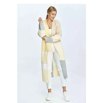 Sweter Kardigan Model M896 Yellow/Beige - Figl