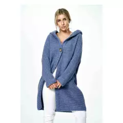 Sweter Kardigan Model M884 Blue - Figl