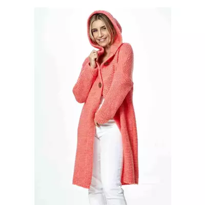 Sweter Kardigan Model M884 Coral - Figl