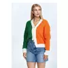 Sweter Damski Model M895 Orange/Green - Figl