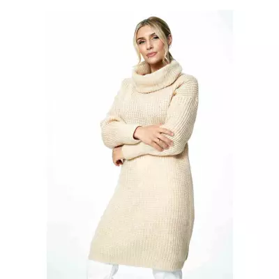 Sweter Damski Model M890 Beige - Figl