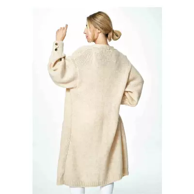 Sweter Kardigan Model M889 Beige - Figl