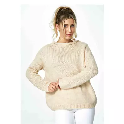 Sweter Damski Model M888 Beige - Figl