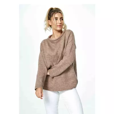 Sweter Damski Model M888 Brown - Figl