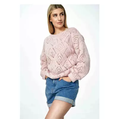 Sweter Damski Model M887 Light Pink - Figl