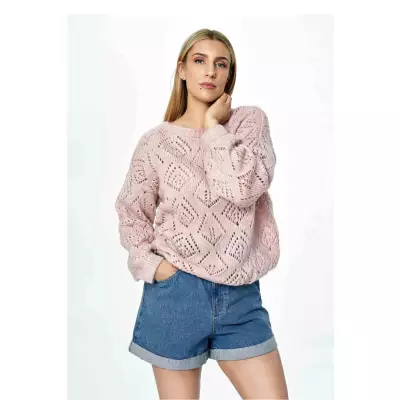 Sweter Damski Model M887 Light Pink - Figl