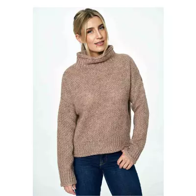 Sweter Damski Model M886 Brown - Figl