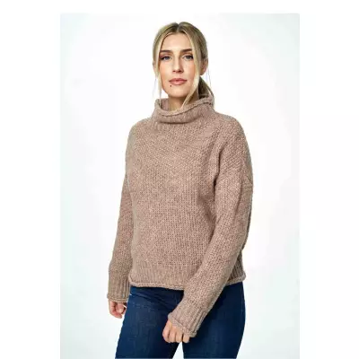 Sweter Damski Model M886 Brown - Figl