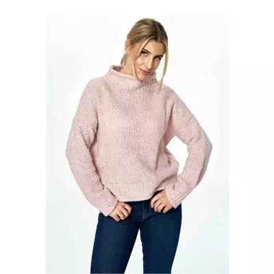 Sweter Damski Model M886 Light Pink - Figl