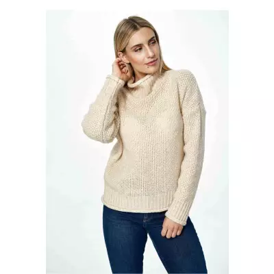 Sweter Damski Model M886 Beige - Figl