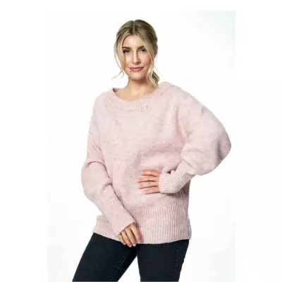 Sweter Damski Model M882 Light Pink - Figl