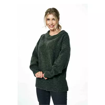 Sweter Damski Model M882 Dark Olive - Figl