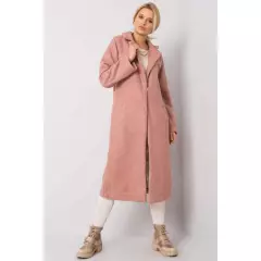 Płaszcz Damski Model 217-PL-23335.85 Dark Pink - Rue Paris