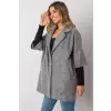 Płaszcz Damski Model CHA-PL-0409.30X Grey - Rue Paris