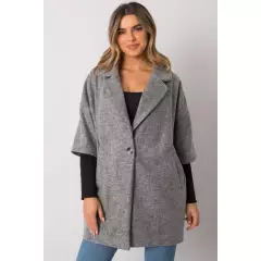 Płaszcz Damski Model CHA-PL-0409.30X Grey - Rue Paris