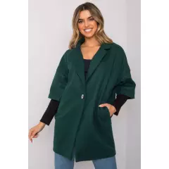 Płaszcz Damski Model CHA-PL-0409.30X Dark Green - Rue Paris