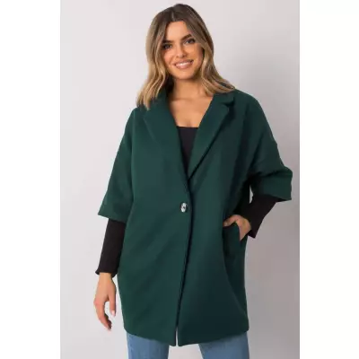 Płaszcz Damski Model CHA-PL-0409.30X Dark Green - Rue Paris