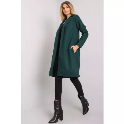 Płaszcz Damski Model CHA-PL-0402.33P Dark Green - Rue Paris