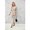 Spodnie Damskie Model BEJ 7/8 0015 Beige - Roco Fashion