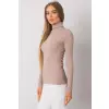 Golf damski Model RV-BZ-7182.01P Dark Beige - Rue Paris