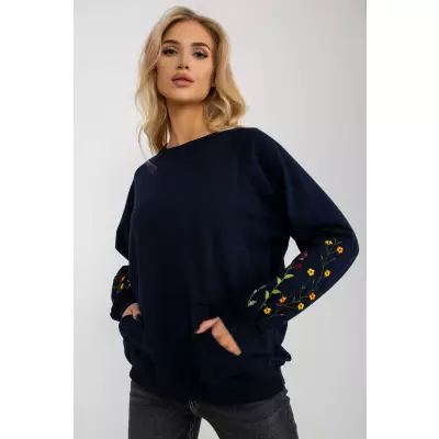 Bluza Damska Model RV-BL-8061.97 Navy - Rue Paris