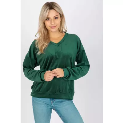 Bluza Damska Model RP-BZ-8188.06X Dark Green - Rue Paris