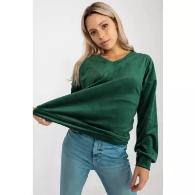 Bluza Damska Model RP-BZ-8188.06X Dark Green - Rue Paris