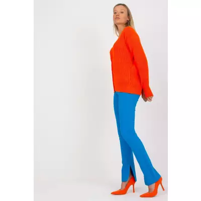 Sweter Kardigan Model LC-SW-0321.06X Orange - Rue Paris