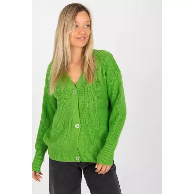 Sweter Kardigan Model LC-SW-0321.06X Light Green - Rue Paris