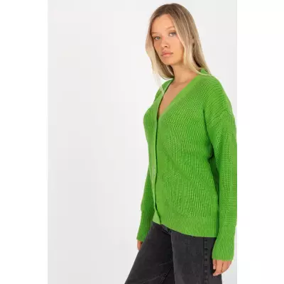 Sweter Kardigan Model LC-SW-0321.06X Light Green - Rue Paris