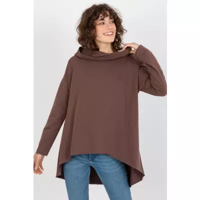 Bluza Damska Model EM-BL-U293.95 Dark Brown - Ex Moda