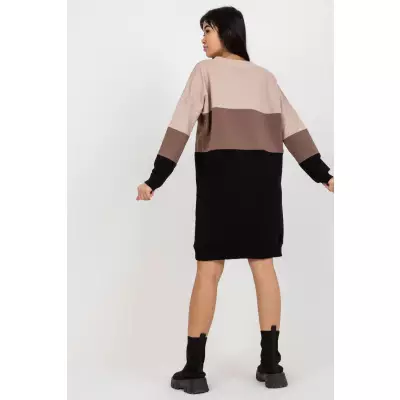 Sukienka Model RV-SK-8382.06X Black/Beige - Rue Paris