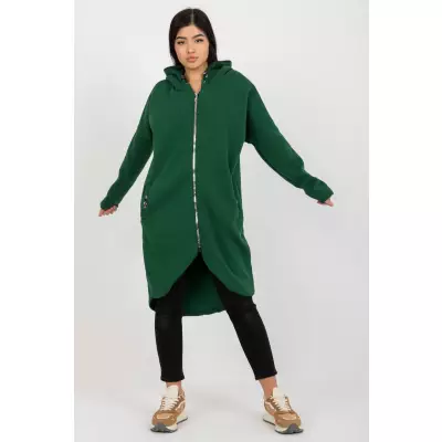 Bluza Damska Model RV-BL-4858-1.99P Dark Green - Rue Paris