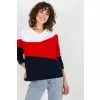 Bluza Damska Model RV-BL-8461.32P Navy/Red - Relevance