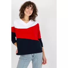 Bluza Damska Model RV-BL-8461.32P Navy/Red - Relevance