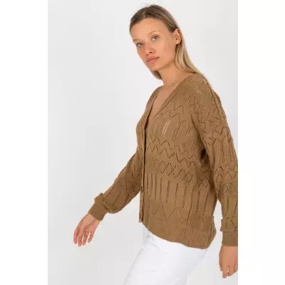 Sweter Damski Model LC-SW-8022.04P Dark Beige - Rue Paris