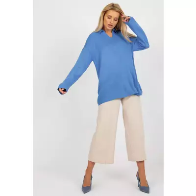 Sweter Damski Model LC-SW-2261.00P Blue - Rue Paris