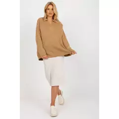 Sweter Damski Model LC-SW-2261.00P Camel - Rue Paris