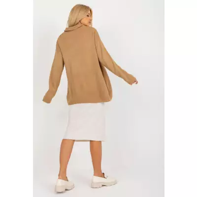 Sweter Damski Model LC-SW-2261.00P Camel - Rue Paris