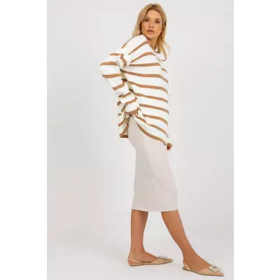 Sweter Damski Model LC-SW-2212.97P Light Brown - Rue Paris