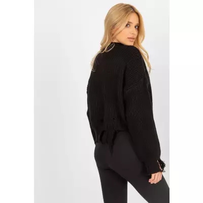 Sweter Damski Model LC-SW-0373.95P Black - Rue Paris