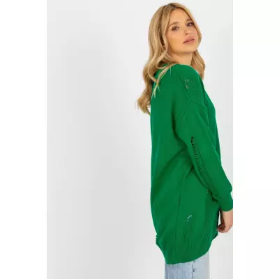 Sweter Kardigan Model LC-SW-8042.12X Green - Rue Paris