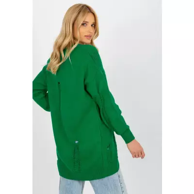 Sweter Kardigan Model LC-SW-8042.12X Green - Rue Paris