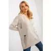 Sweter Kardigan Model LC-SW-8042.04X Beige - Rue Paris