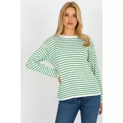 Sweter Damski Model LC-SW-6006.22 White/Green - Rue Paris