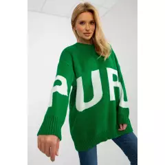 Sweter Damski Model LC-SW-8050.95P Green - Rue Paris