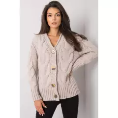 Sweter Damski Model LC-SW-A1.28X Beige - Rue Paris