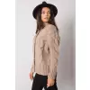 Sweter Damski Model LC-SW-A1.28X Dark Beige - Rue Paris