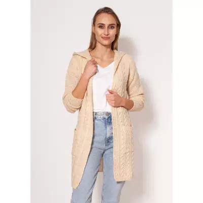 Sweter Kardigan Model PA019 Beige - MKM