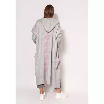 Sweter Kardigan Model PA020 Light Grey - MKM